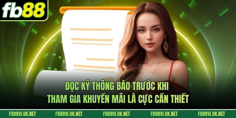 Đọc kỹ thông báo trước khi tham gia khuyến mãi là cực cần thiết